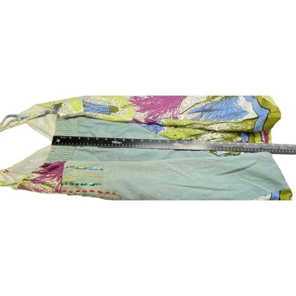 FORLA PARIS Mini Dress NWT Spaghetti Straps Sundress Flowy Multicolor L 65-5 - Picture 13 of 16